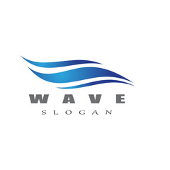 Water wave icon vector illustration design logo