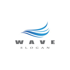 Water wave icon vector illustration design logo