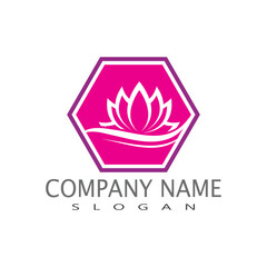 Beauty Vector lotus flowers design logo Template icon