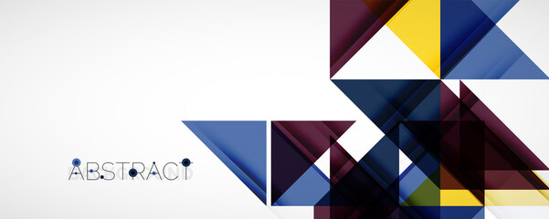 Set of vector triangle geometric backgrounds. Vector illustration for covers, banners, flyers and posters and other designs