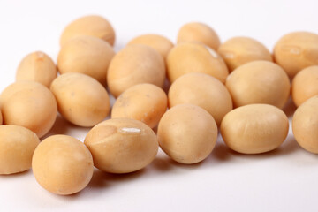 Soyabean on white background