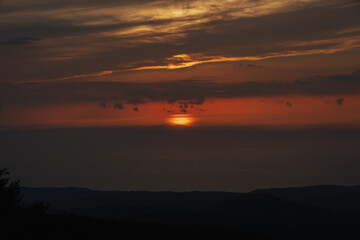 鳥海山からの夕景
