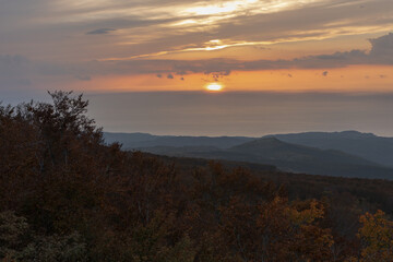Obraz premium 鳥海山からの夕景