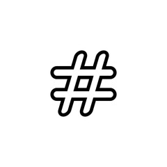 Fototapeta premium Hash tag Icon Design Vector Template Illustration