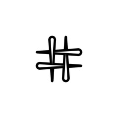 Hash tag Icon Design Vector Template Illustration