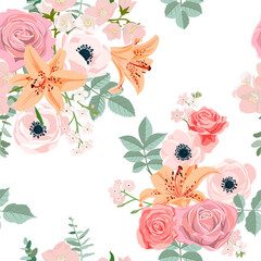 vector floral seamless pattern