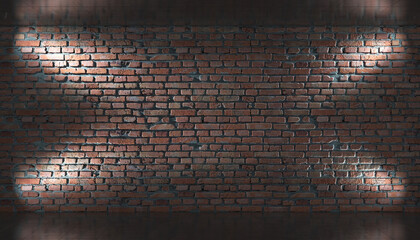 Old brick wall, horizontal panoramic background