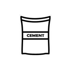 Cement Bag Icon Design Vector Template Illustration