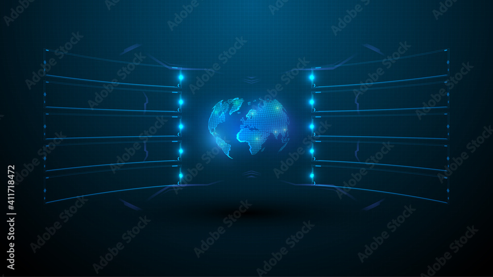 Poster abstract global data infographic template concept design background eps 10 vector