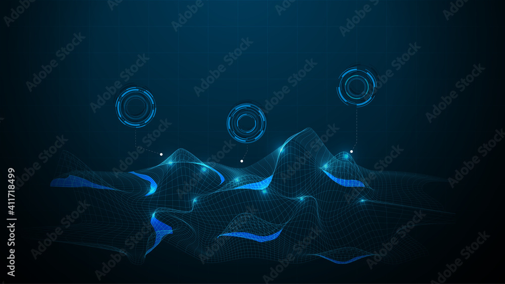Poster abstract network data infographic template concept design background eps 10 vector