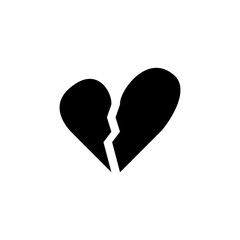 Broken Heart icon Design Vector Template Illustration