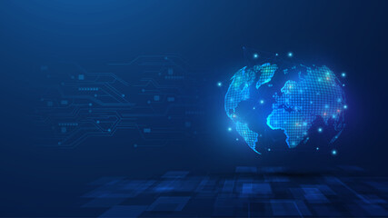 abstract world map futuristic sci fi hi tech concept design background eps 10 vector © pixtumz88