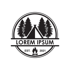 camping vector , adventure logo vector