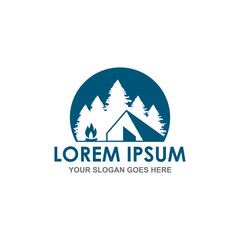 camping vector , adventure logo vector