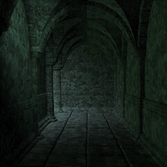 3d render of a fantasy cistern background