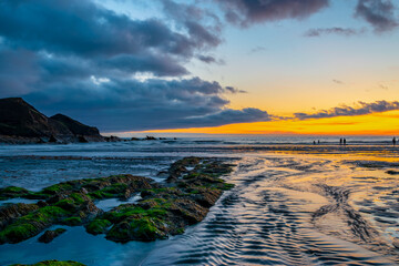 sunset on the beach