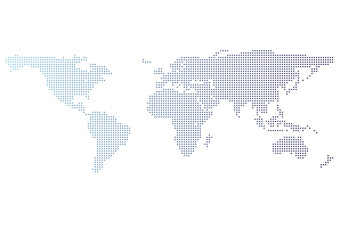 map of world with square dot
