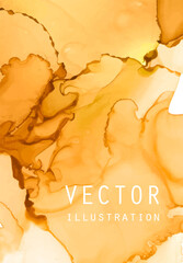 Alcohol ink vector texture. Fluid ink abstract background.