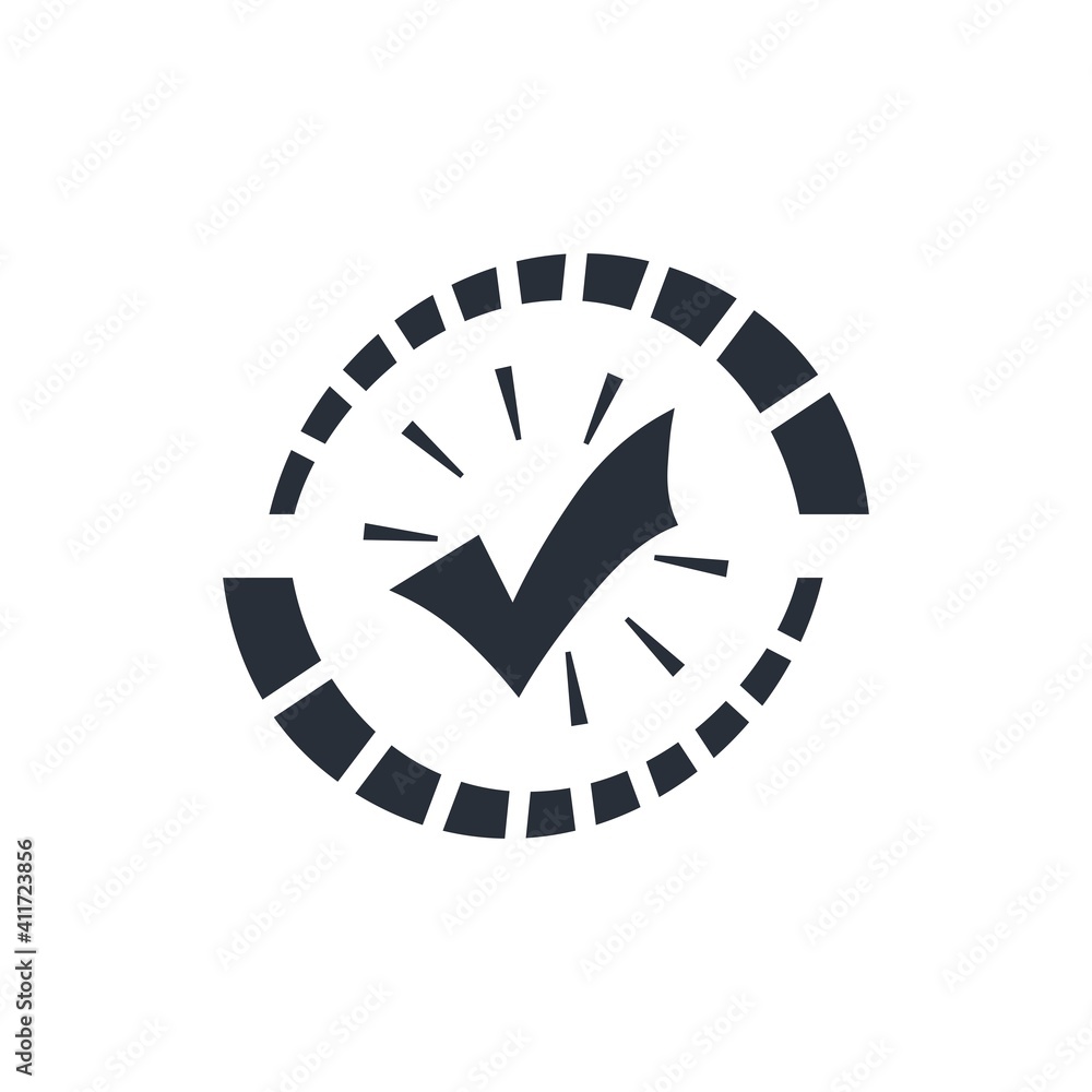 Poster process processing progress completed. vector icon isolated on white background.