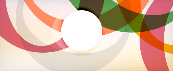 Obraz premium Ring geometric shapes, o letter repetition wallpaper. Abstract background for business or technology presentations, internet posters or web brochure covers