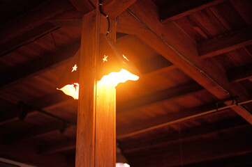 dim light on the post