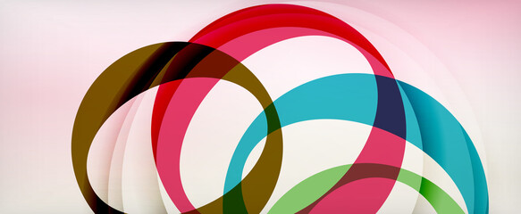 Ring geometric shapes, o letter repetition wallpaper. Abstract background for business or technology presentations, internet posters or web brochure covers