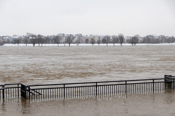 High water after heavy rainfall and snow melting in February drowned the flooded coast as weather...