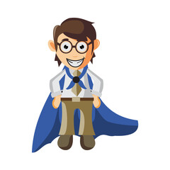 Business man Wearing Robe cartoon character Illustration design creation Isolated