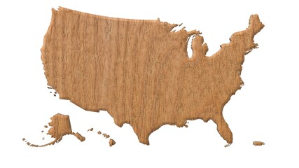 usa america map ply wood layar 3d.