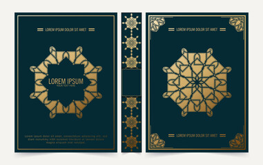 Fototapeta na wymiar Luxury Decorative mandala book cover design