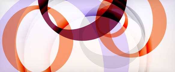 Ring geometric shapes, o letter repetition wallpaper. Abstract background for business or technology presentations, internet posters or web brochure covers