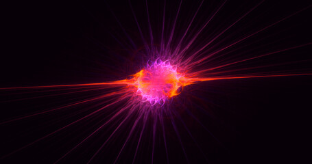 Fototapeta premium 3D rendering abstract multicolor fractal light background