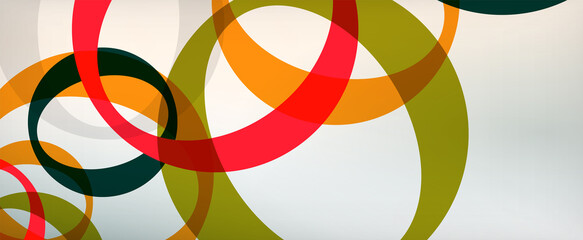 Ring geometric shapes, o letter repetition wallpaper. Abstract background for business or technology presentations, internet posters or web brochure covers