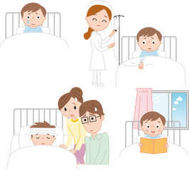病院に入院した子供色々パターン