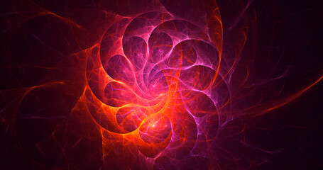 Naklejka premium 3D rendering abstract multicolor fractal light background