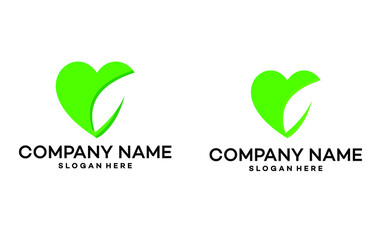 Leaf Love Logo Design Element