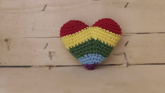 heart with lgbt flag colors