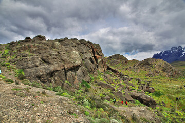 Rocks in Torres del Paine National Park, Patagonia, Chile