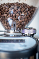 coffee grinder with beans