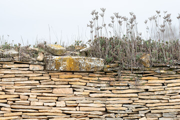 image of stone wall in rural environment