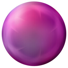 Obraz premium Glass purple ball or precious pearl. Glossy realistic ball, 3D abstract vector illustration highlighted on a white background. Big metal bubble with shadow.