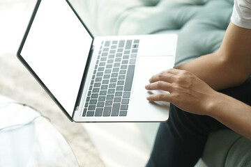 asian young student man entrepreneur working with computer studying learning online at home....