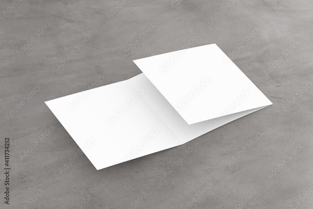 Poster trifold brochure mock up view - 3d rendering