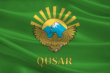 Flag of Qusar in Azerbaijan