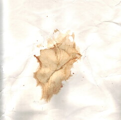 Photo of Wrinkled Paper with Brown Stain