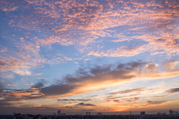 Sunrise landscape of Jakarta, Indonesia_01