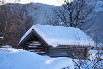 Old abandonment house on the countryside. Winter and cold. From Gol, Norway.  © SteinOve