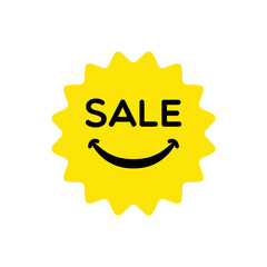 Vector Isolated Smiling Sale Badge Label