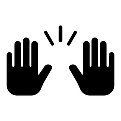 raising hands gesture icon