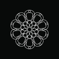 Simple Mandala Shapes for Coloring. Vector Mandala. Flower. Flower. Oriental. Book Pages. Outline. Mandala backgrounds for your website design, application, UI. Vector icon illustration, EPS10.